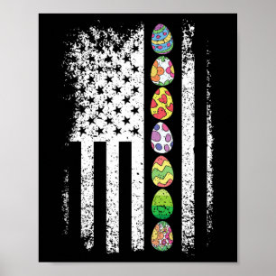 Amerikanska Påskägget Hunting Coola Patriotic Sp Poster
