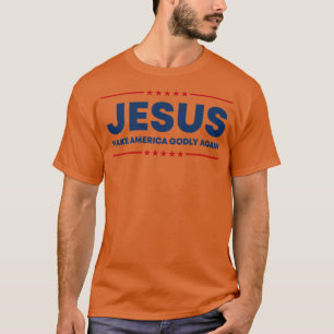 Amerikanska patriot Jesus gör Amerika godlysta ige T Shirt