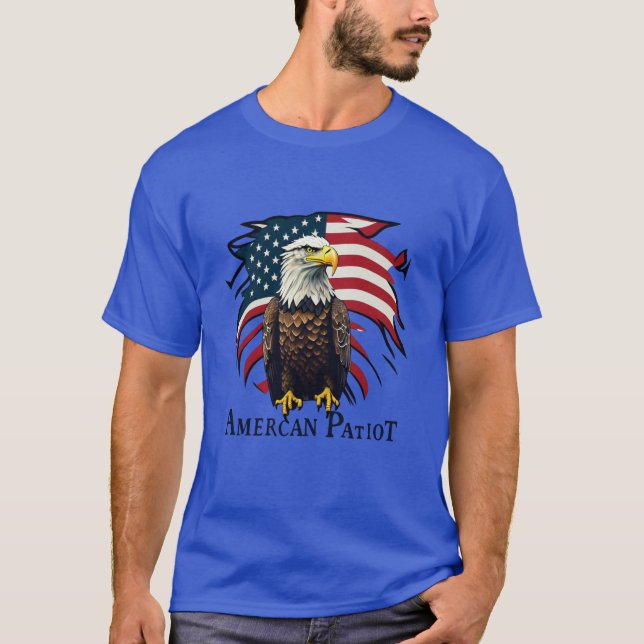 Amerikanska patriot Örn T-Shirt-designer T Shirt (Framsida)