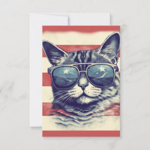 Amerikanska, Patriotic American Cat Tack Kort
