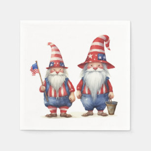 Amerikanska Patriotic Gnomes Pappersservett