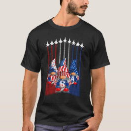 Amerikanska Patriotic Gnomes USA 4 juli T Shirt