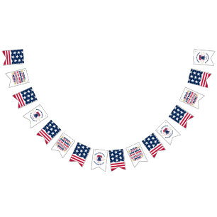 Amerikanska patriotiska banderoller på 250-årsdage vimplar