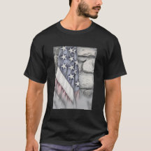 Amerikanska patriotiska Flagga på muren