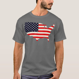 Amerikanska patriotiska Flagga T Shirt