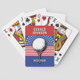 Amerikanska patriotiska Golfkonstruktionen Casinokort