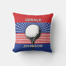 Amerikanska patriotiska Golfkonstruktionen Kudde