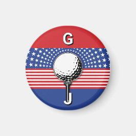 Amerikanska patriotiska Golfkonstruktionen Magnet