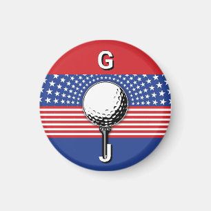 Amerikanska patriotiska Golfkonstruktionen Magnet