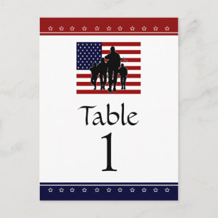 Amerikanska Patriotiska militära Bordsnumret Party Vykort