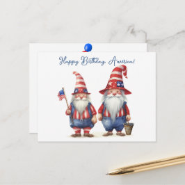 Amerikanska patriotiska tomtar vykort