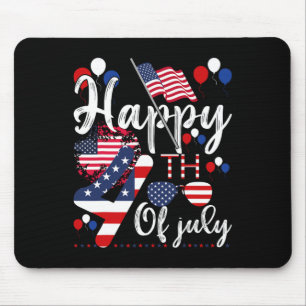 Amerikanska patriotiska USA Flagga Alien Lycklig 4 Musmatta