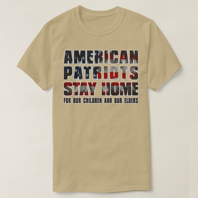 AMERIKANSKA PATRIOTS STAY HEM T SHIRT (Design framsida)