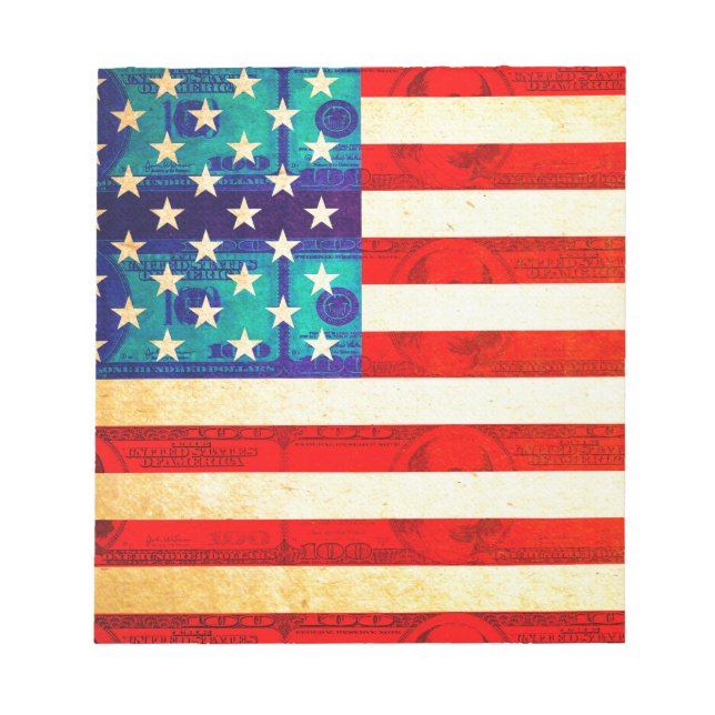 Amerikanska pengar flagga anteckningsblock (Framsida)