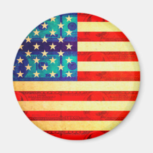 Amerikanska pengar flagga magnet