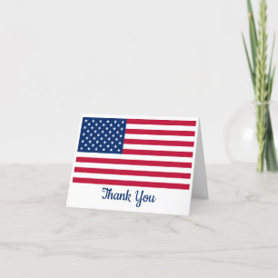 Amerikanska Personligen Militär Flagga Tack Kort