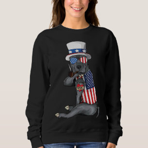 Amerikanska Pitbull Hund Merica 4:e juli amerikans T Shirt