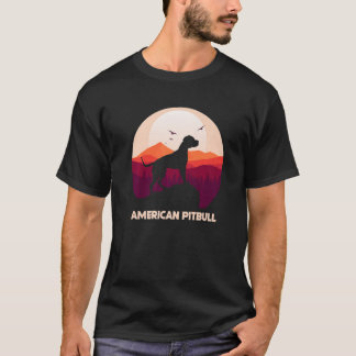 Amerikanska pitbull och berg t shirt