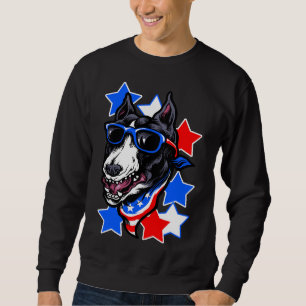 Amerikanska pitbull Sunglasses Lång Ärmad Tröja