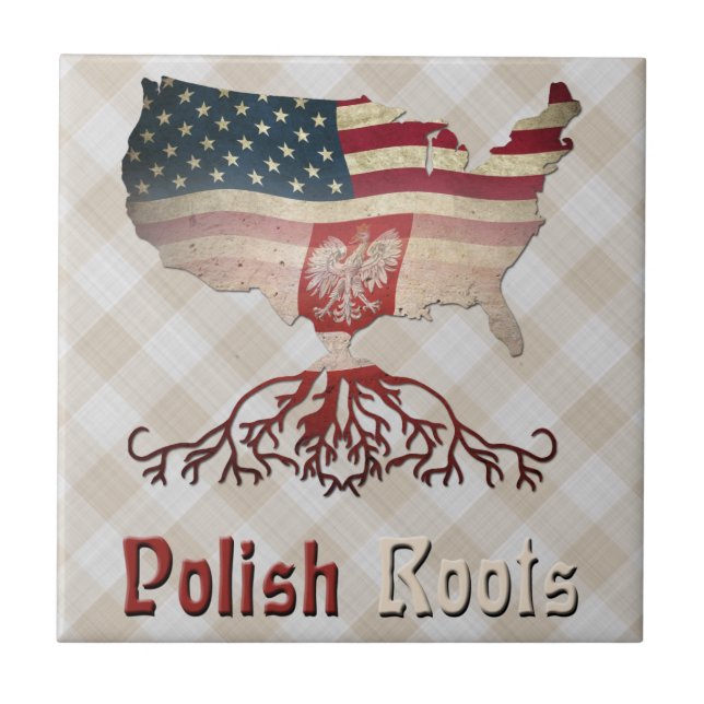 Amerikanska polska rötter Tile Kakelplatta (Framsidan)
