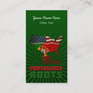 Amerikanska portugisiska rötter Affärskort Visitkort