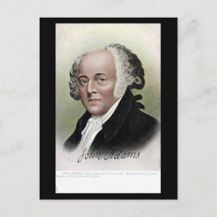 Amerikanska president John Adams Vykort