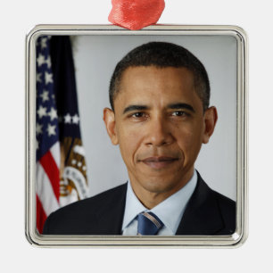 Amerikanska presidenten Barack Obama i Vita huset Julgransprydnad Metall