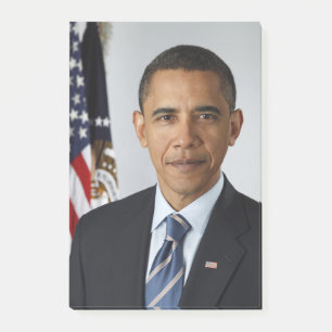 Amerikanska presidenten Barack Obama i Vita huset Post-it Block