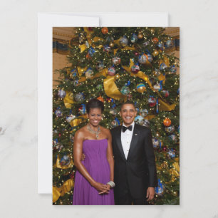 Amerikanska presidenten Barack Obama på julkort