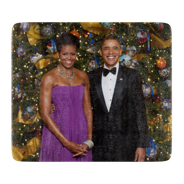 Amerikanska presidenten Barack Obama på julkort (Framsidan)