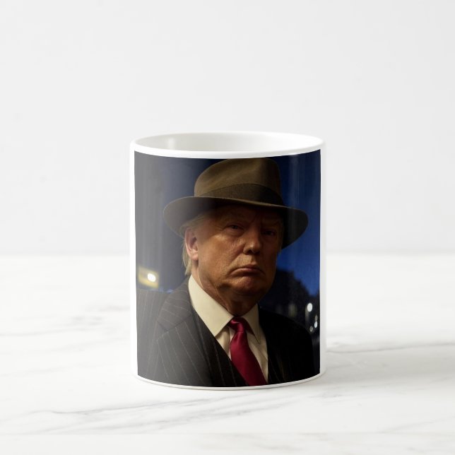 Amerikanska presidenten Donald Trump fadder Kaffemugg (Center)
