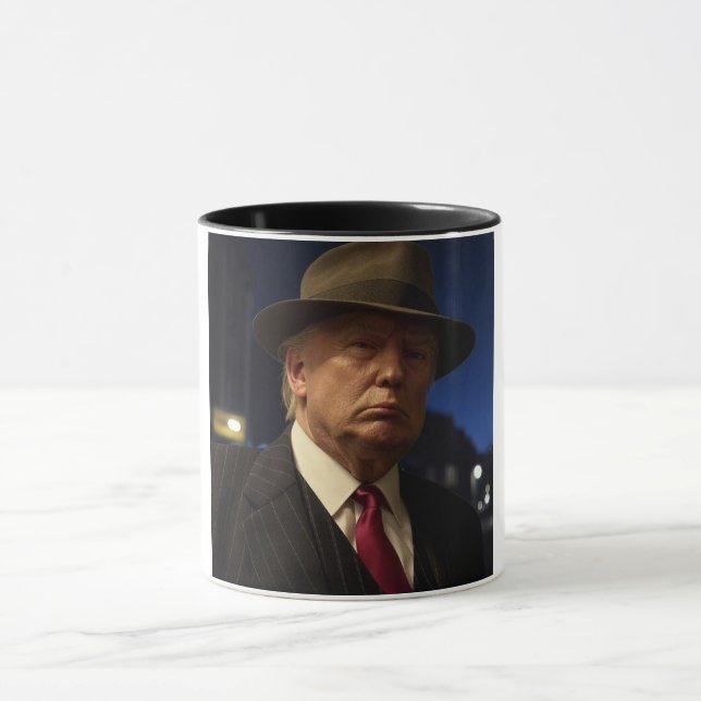 Amerikanska presidenten Donald Trump fadder Mugg (Center)