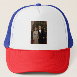 Amerikanska presidenten George Bush julkort Keps