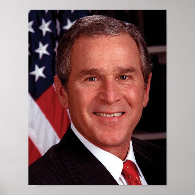 Amerikanska presidenten George Bush julkort Poster (Framsidan)