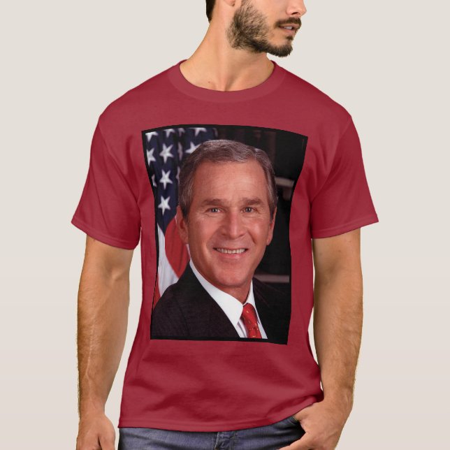 Amerikanska presidenten George Bush julkort T Shirt (Framsida)