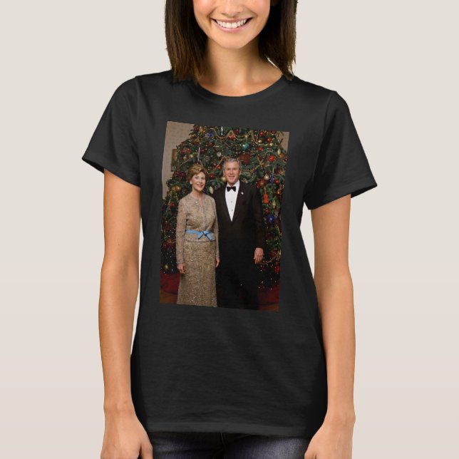 Amerikanska presidenten George Bush julkort T Shirt (Framsida)