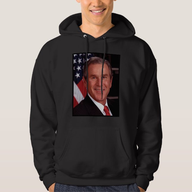 Amerikanska presidenten George Bushs julkort Hoodie (Framsida)