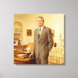 Amerikanska presidenten James Earl Carter Oval Off Canvastryck