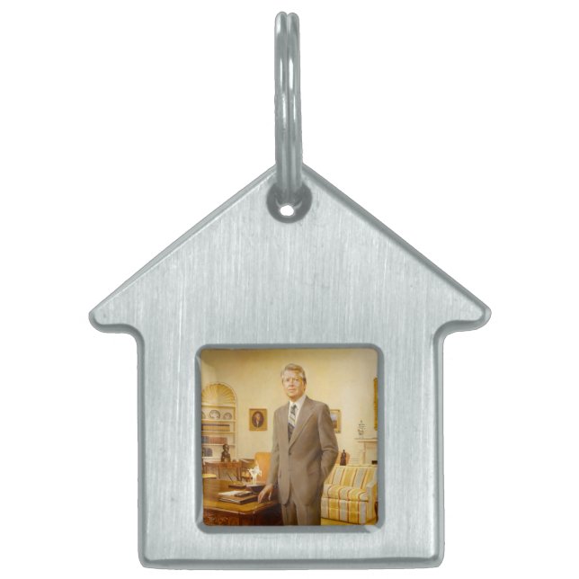 Amerikanska presidenten James Earl Carter Oval Off ID-bricka Husdjur (Framsidan)