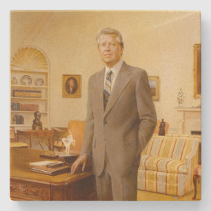Amerikanska presidenten James Earl Carter Oval Off Stenunderlägg