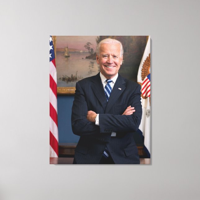 Amerikanska presidenten Joe Biden som senator Canvastryck (Framsida)