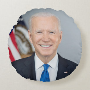 Amerikanska presidenten Joe Biden Vita huset Foto Rund Kudde