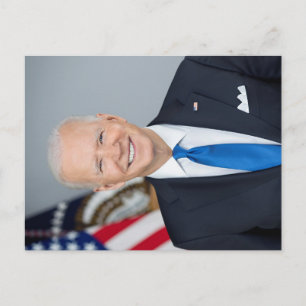 Amerikanska presidenten Joe Biden Vita huset Foto Vykort