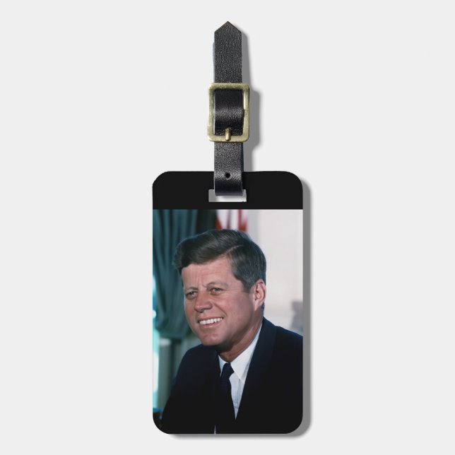 Amerikanska presidenten John F. Kennedy i ovala ru Bagagebricka (Vertikal Framsida)