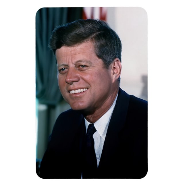 Amerikanska presidenten John F. Kennedy i ovala ru Magnet (Vertikal)