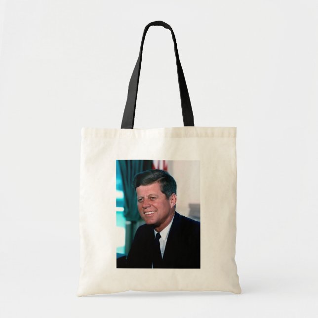 Amerikanska presidenten John F. Kennedy i ovala ru Tygkasse (Framsidan)