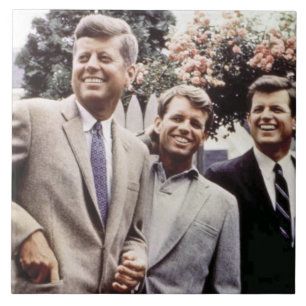 Amerikanska presidenten John Kennedy & Robert & Te Kakelplatta