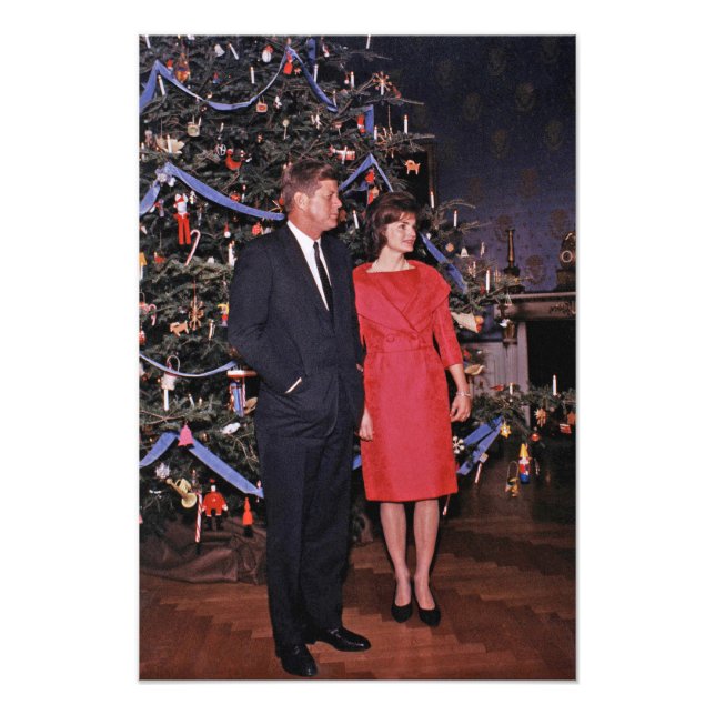 Amerikanska presidenten John Kennedys julkort Fototryck (Framsidan)