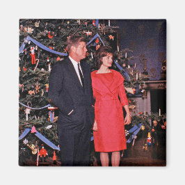 Amerikanska presidenten John Kennedys julkort Magnet