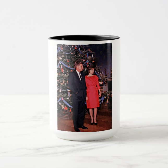 Amerikanska presidenten John Kennedys julkort Mugg (Center)